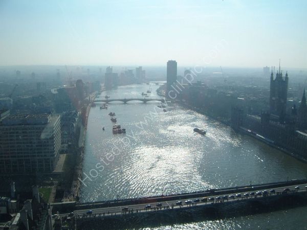 View of River Thames from London Eye, London
